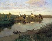 Isaac Levitan Evening bells, painting